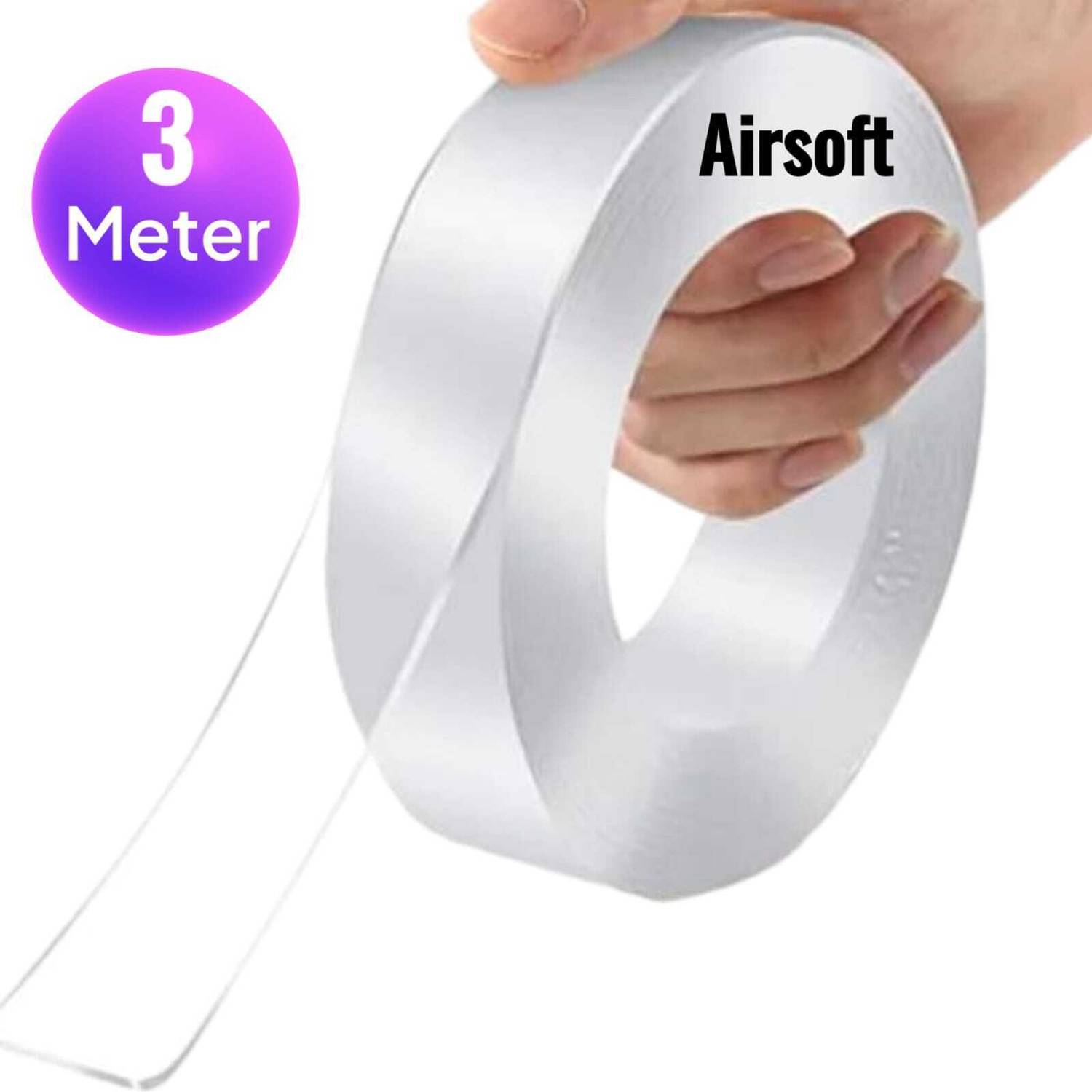 AirSoft Nano Removable Washable Gel Grip Tape Clear Sticky Waterproof Nano Tape MB Adhesive