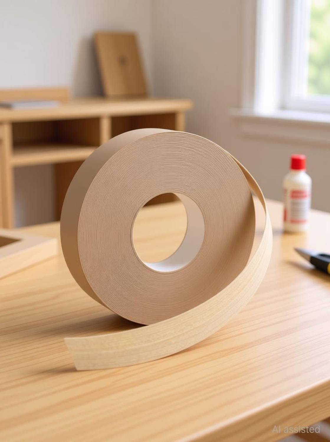 ADISON khaki banding PVC material for wooden furniture edges new solution with glue 10 cm Anti Slip Tape