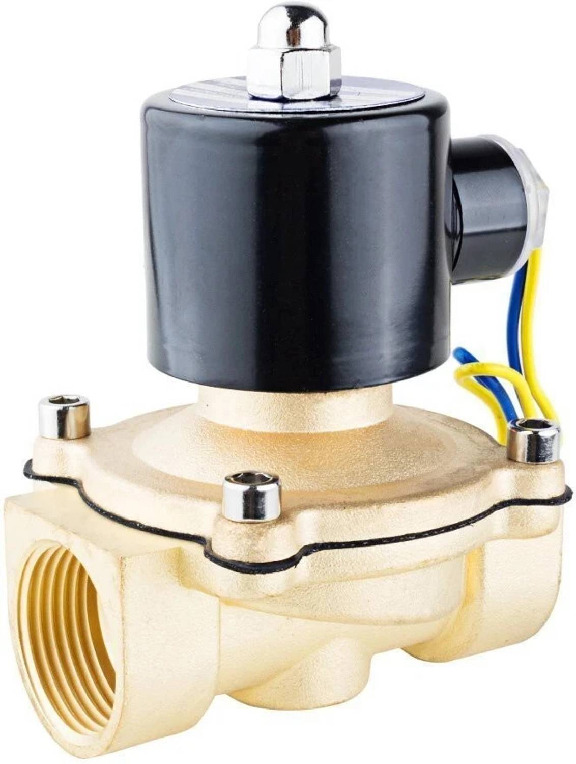 Aameria AC220V 1"(inch) Water/Air Closed Brass Electric Solenoid Valve Water Air Fuels Automatic Control Valves