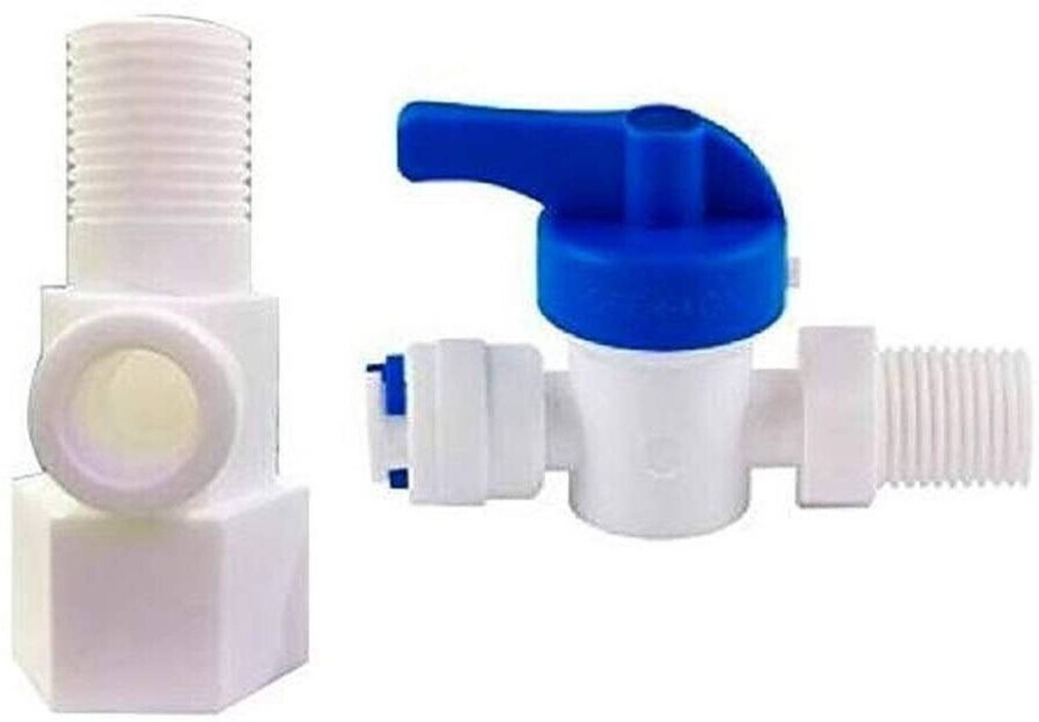 Aameria RO Plastic Inlet Coupling + Valve/Connector RO Water Purifier 1/4" Size(D.V.Set) Ball Valves