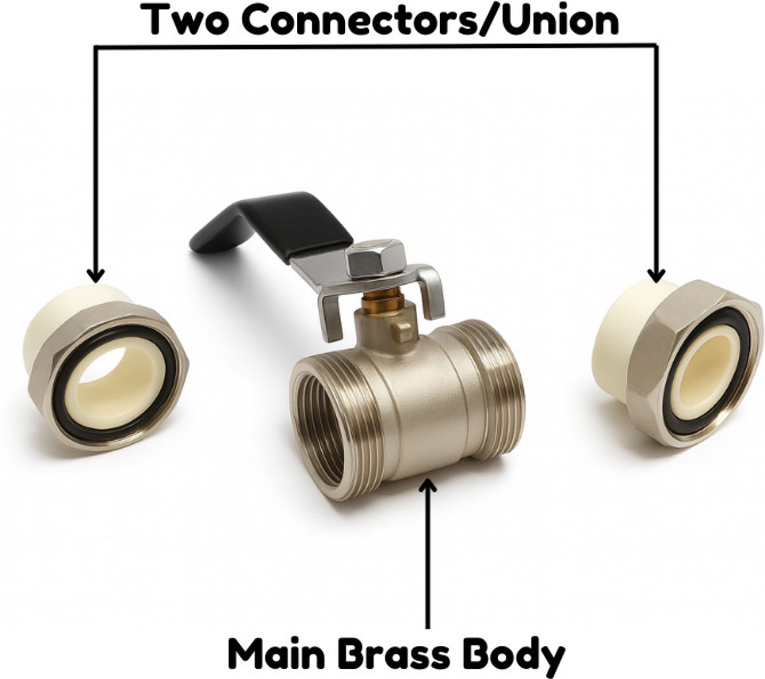 Image of utc CPVC Forged BRASS Ball Valve | Rust-Proof, Leak-Proof Fitting | 32 MM ( 2 Units) Ball Valves