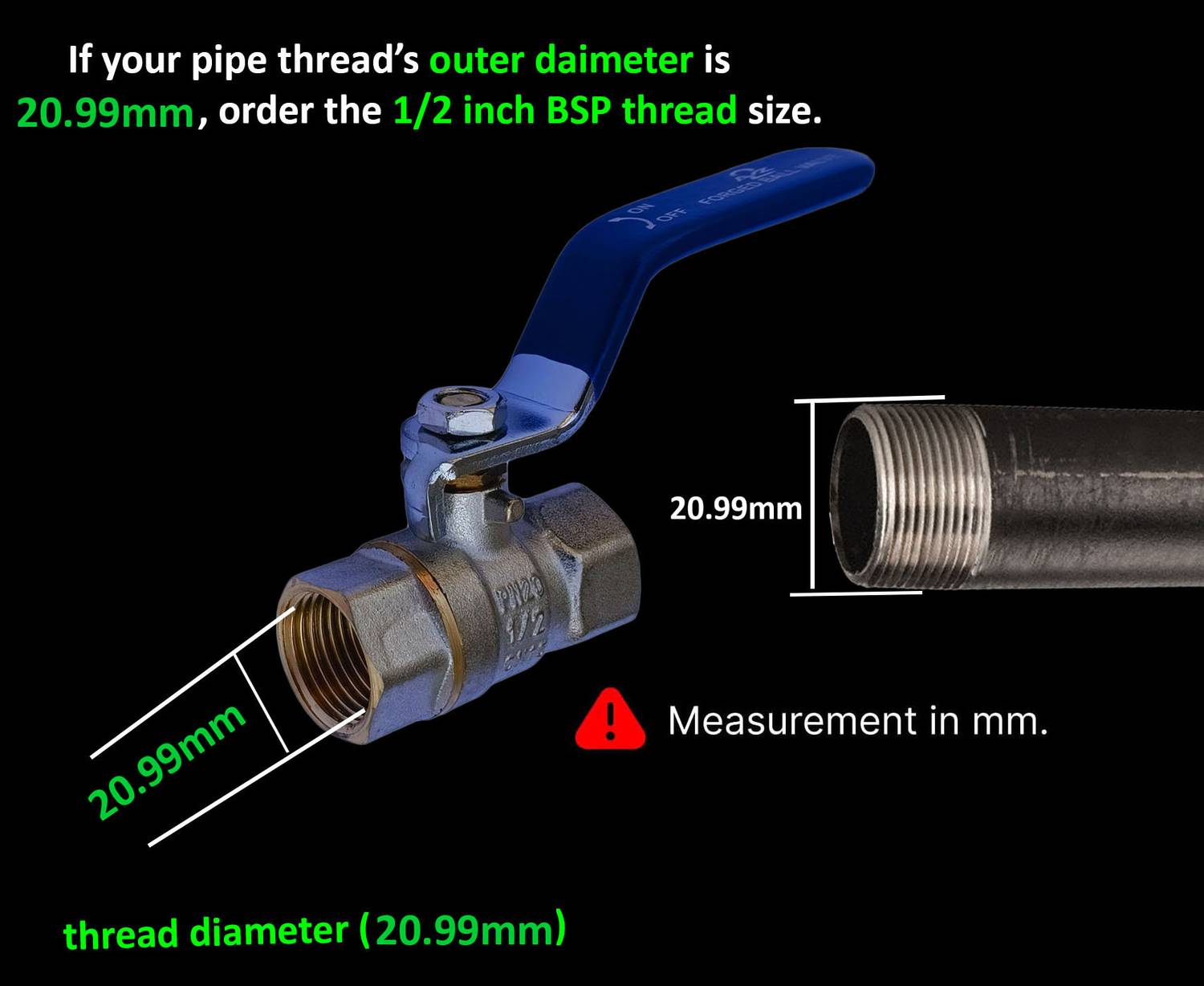 ESEKSAFAR 1/2inch Brass Ball Valve Set - Image 5
