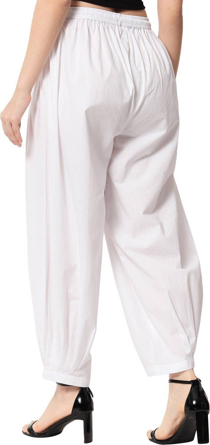 Kate Pretty Solid Cotton Women Harem Pants - Image 3