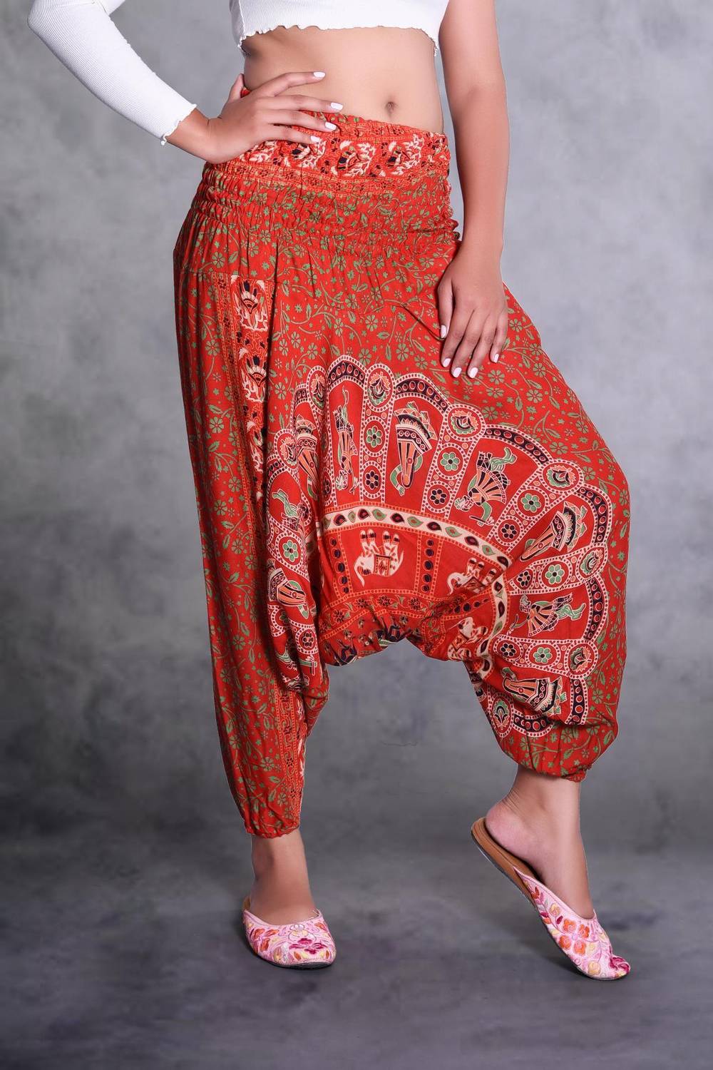 ALPHENIC Solid Cotton Men & Women Harem Pants