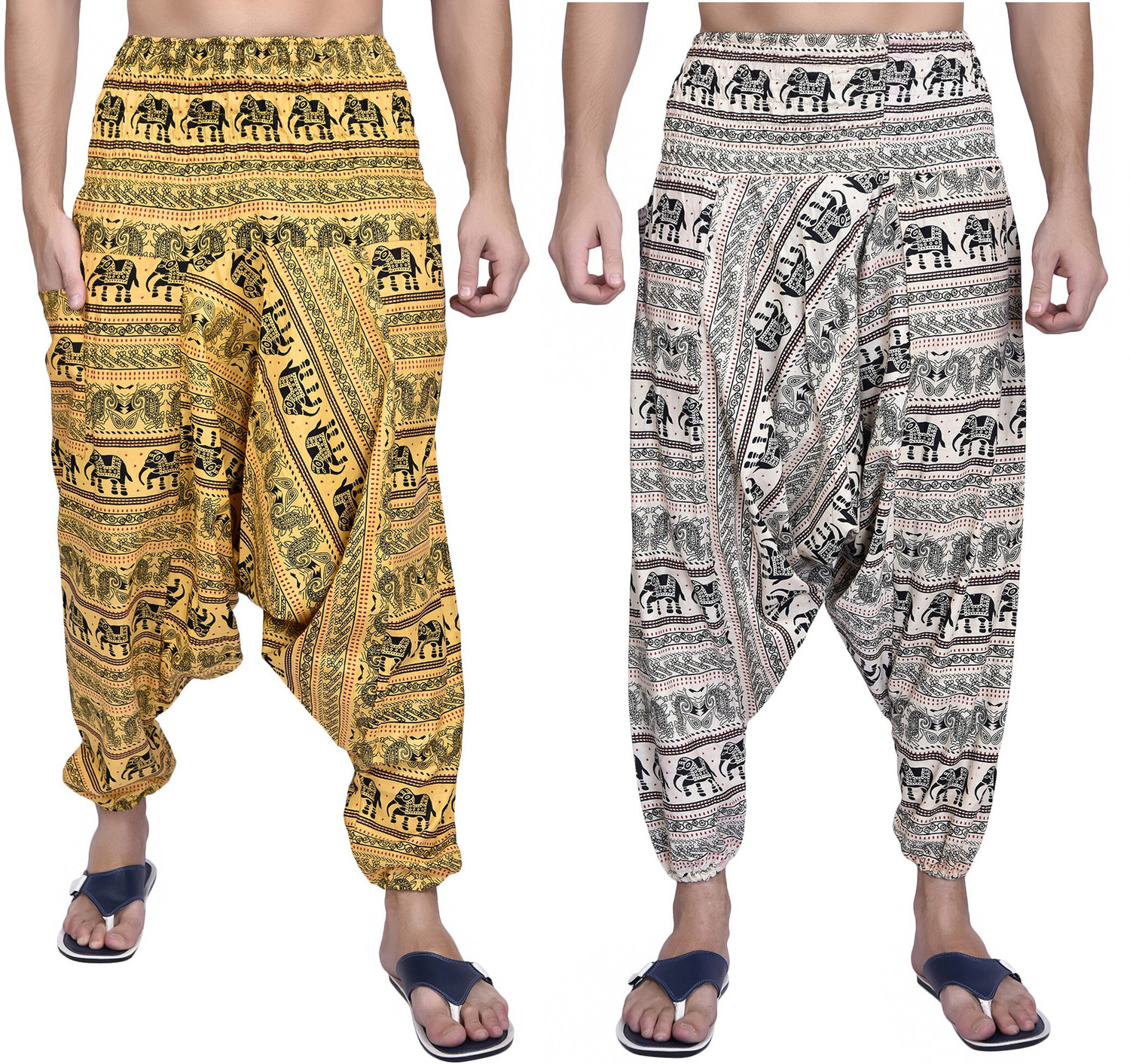 Image of Viku Printed Cotton Men Harem Pants