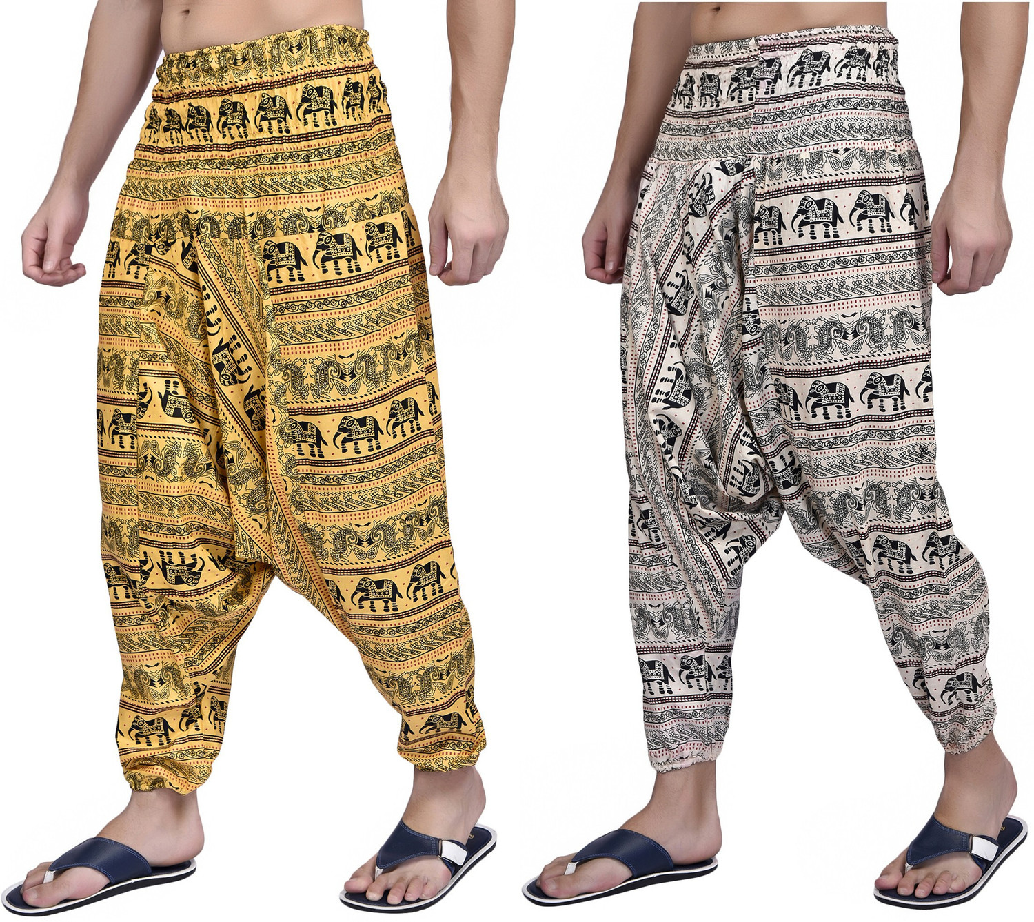 Image of Viku Printed Cotton Men Harem Pants