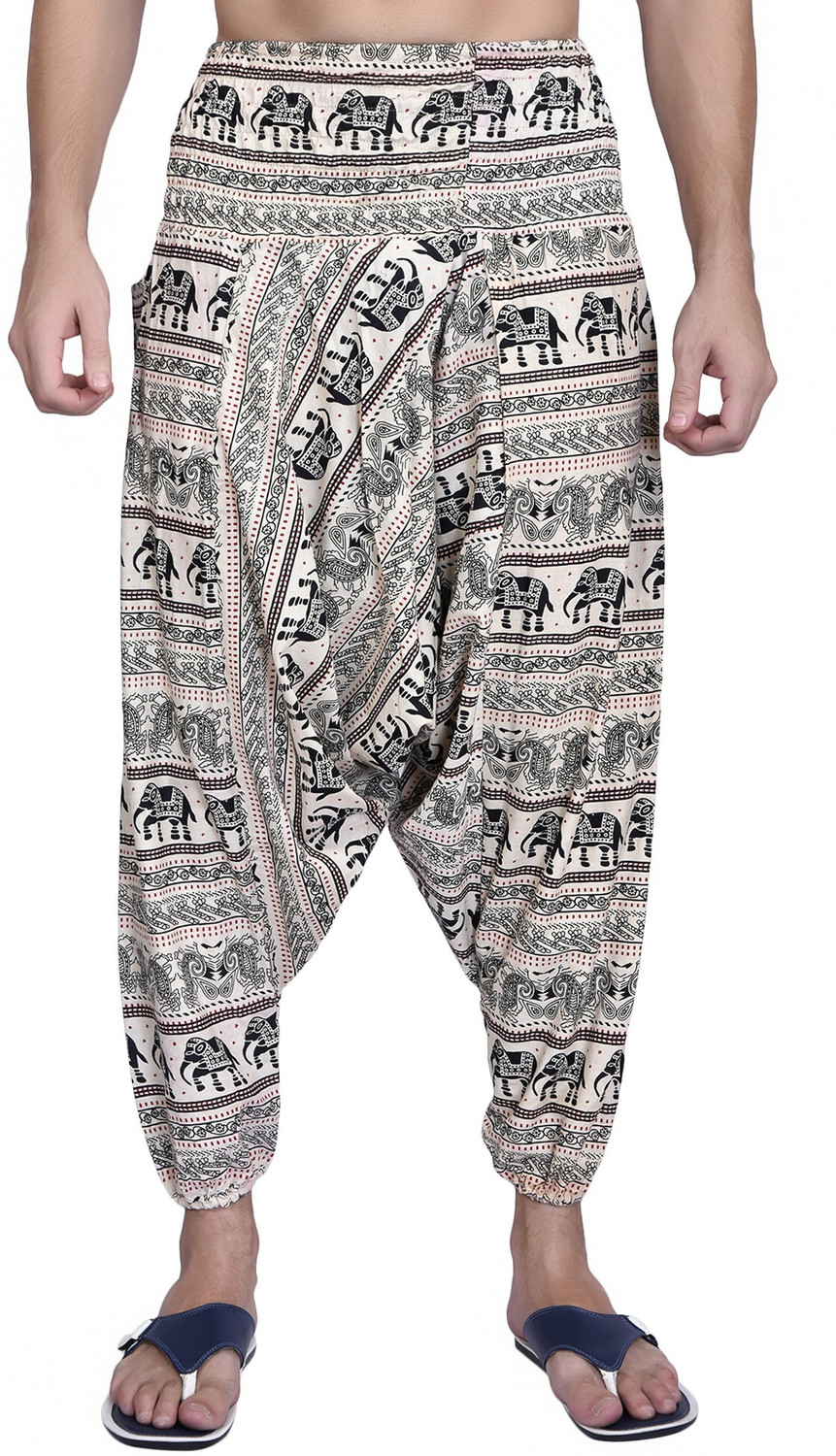 Image of Viku Printed Cotton Men Harem Pants