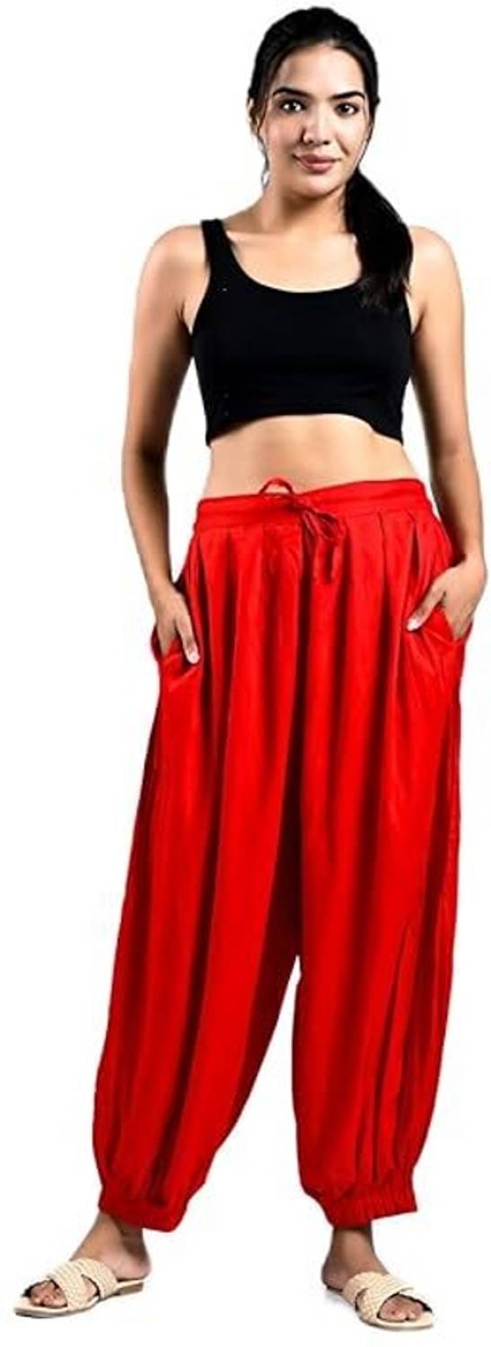 Atriyo Solid Cotton Women Harem Pants