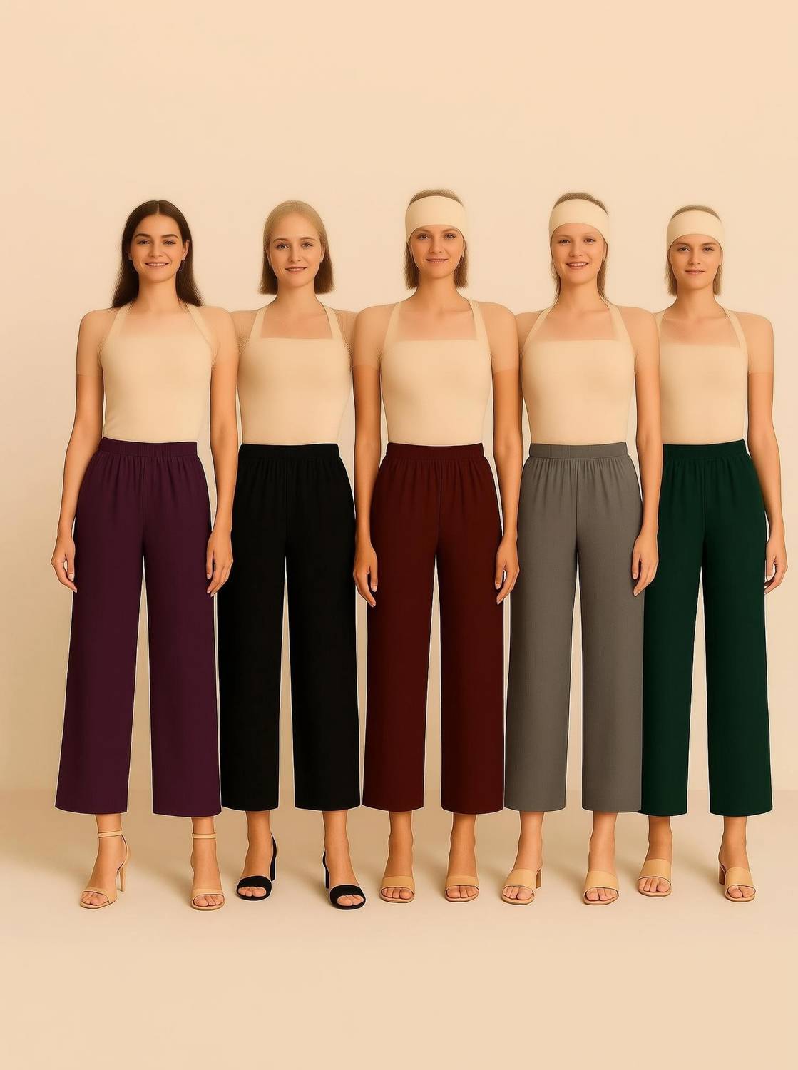 Aafreen Solid Polyester Women Harem Pants