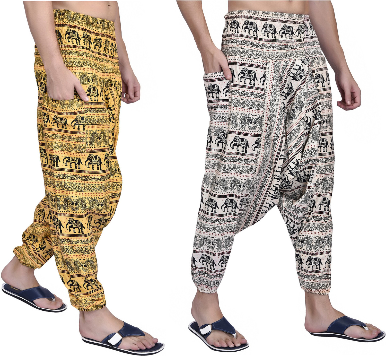 Image of Viku Printed Cotton Men Harem Pants