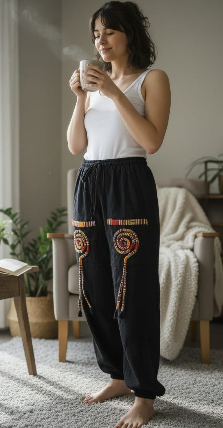 Image of SR Collection Solid Cotton Men & Women Harem Pants