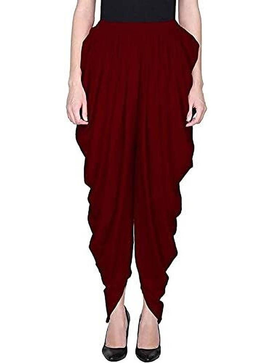 Atriyo Solid Rayon Women Harem Pants