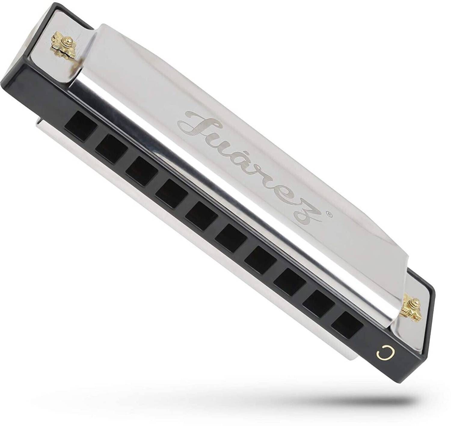 Juarez C Key 10 Hole 20 Tone Harmonica with Case - Image 4