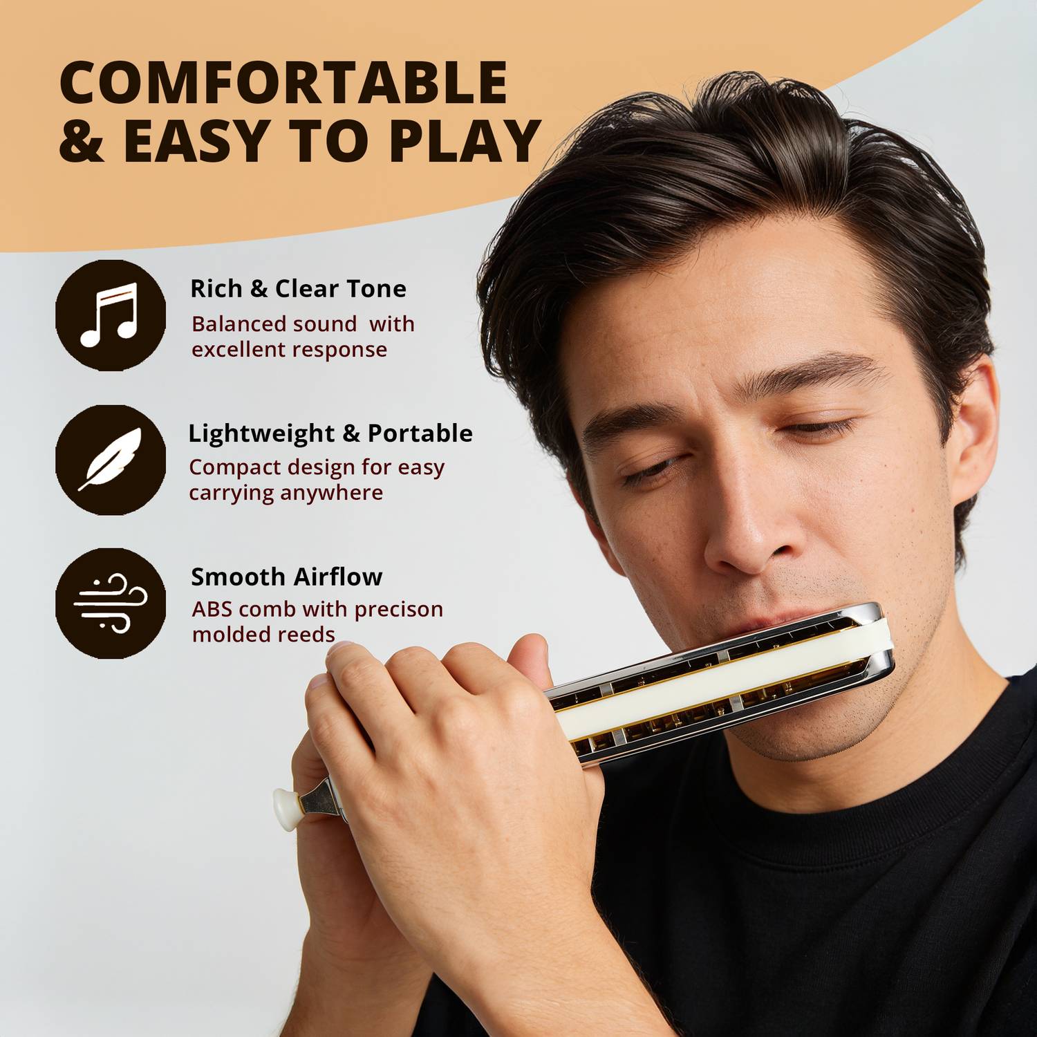 REVEL RVL-HA24SCS Harmonica Silver - Image 5