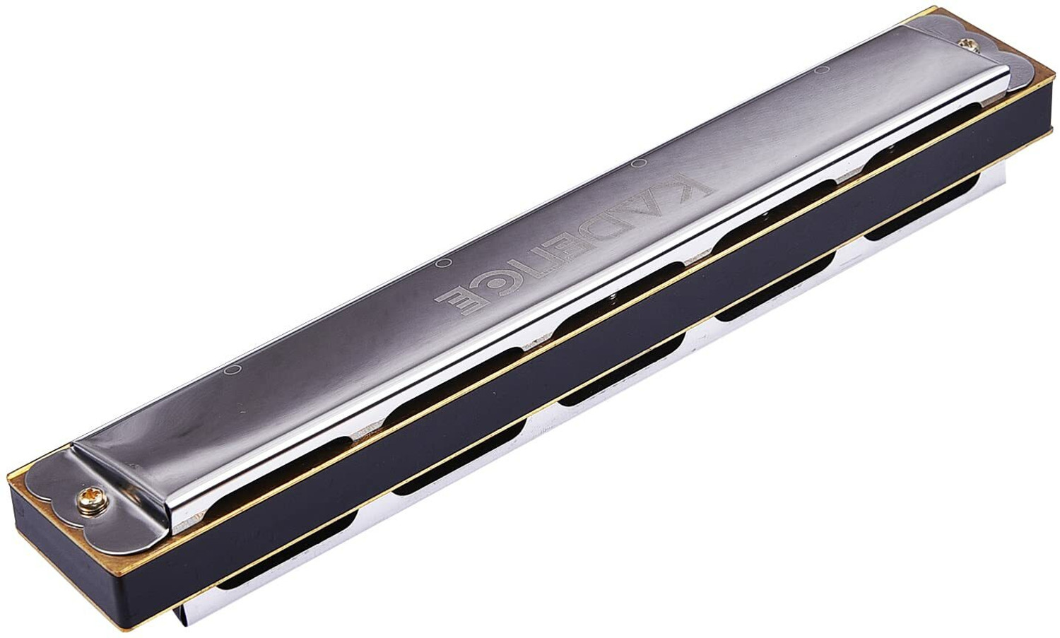 Image of KADENCE Tremolo Harmonica Key of C, 24 Holes Mouth Organ for Adults and Professionals (SILVER)