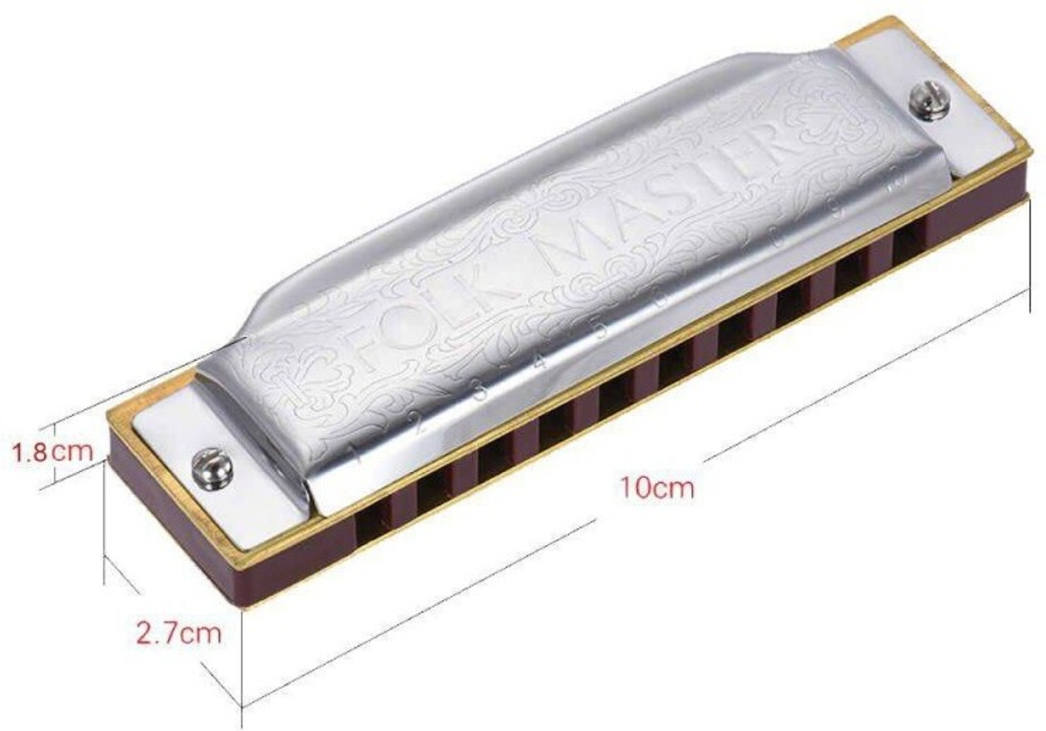 Image of SUZUKI Suzuki Folkmaster Standard 10-Hole Diatonic Blues Harp Harmonica