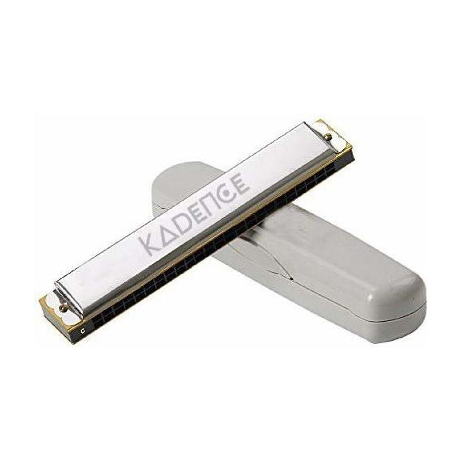 Image of KADENCE Tremolo Harmonica Key of C, 24 Holes Mouth Organ for Adults and Professionals (SILVER)
