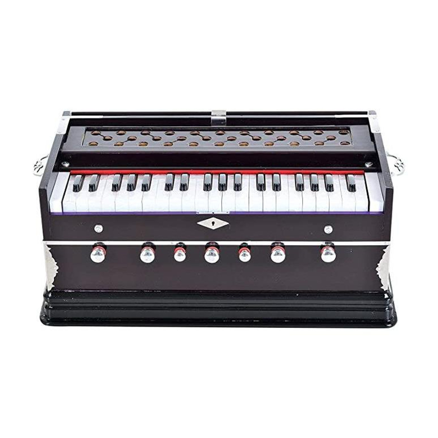 Image of KHALSA MUSICAL Double Bellow, 39 Keys,7 Stopper, 2 Reeds (Bass- Male), With Cover Bag Double Bellow, 39 Keys,7 Stopper, 2 Reeds (Bass- Male), With Cover Bag 3.2 Octave Hand Pumped Harmonium