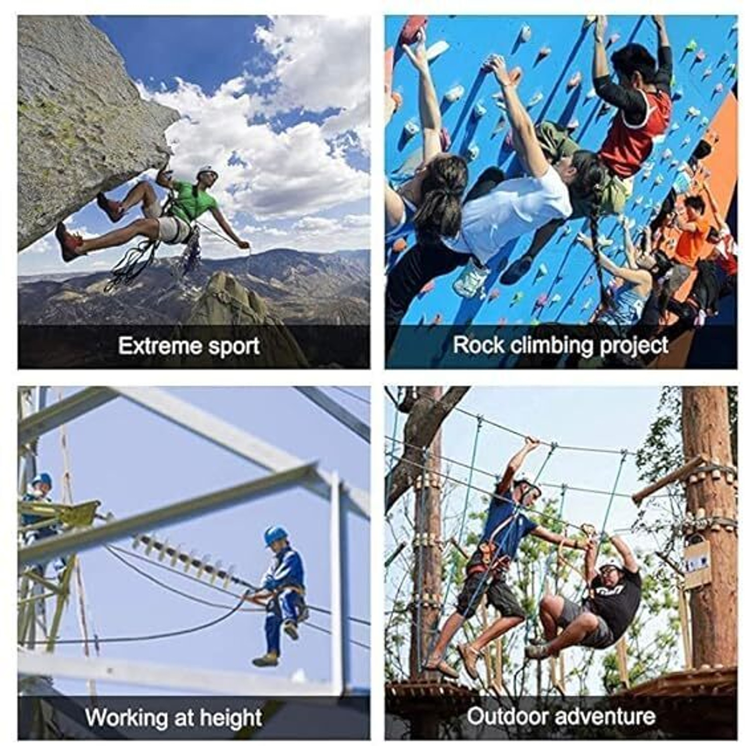 Image of ETSHandPro Polypropylene Nylon Full Body Safety Belt (Single Hook & Single Rope Belt Belt Harness