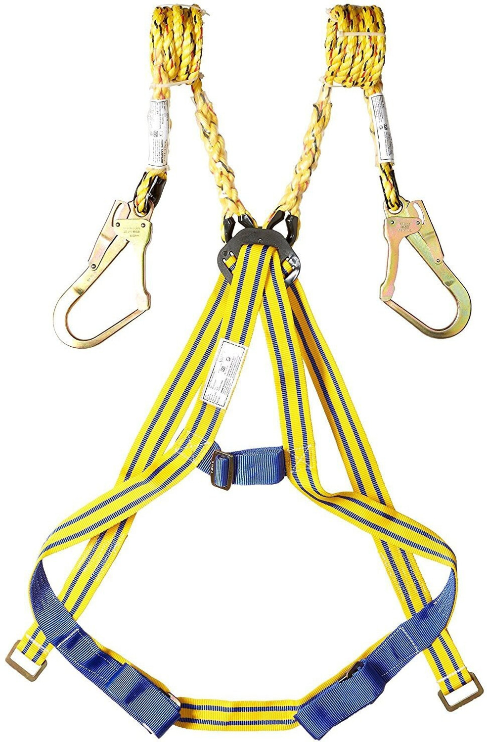 Image of Satishve Nice Fullbody safety harness with Double scoffold hook, 2 Meter Lanyard Full Body Harness