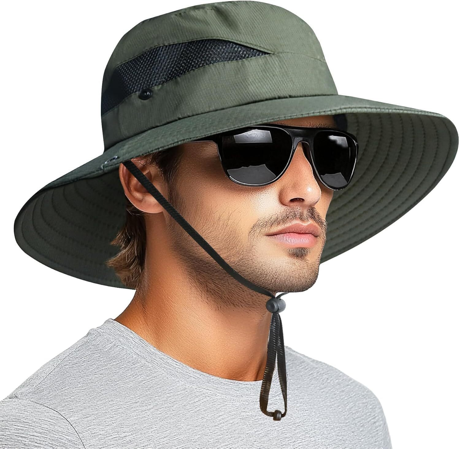 Image of HSR Stylish Summer Sun Protection Round Hat Cap for Men Women, UV Protection