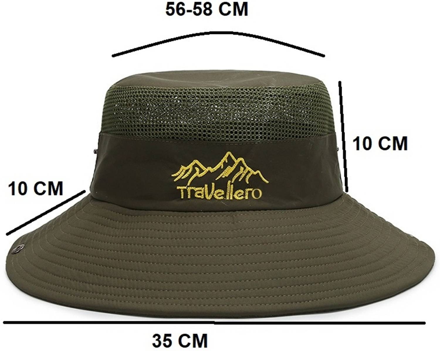 AlexVyan UV Protection Round Sun Cap for Hiking, Fishing, Gardning