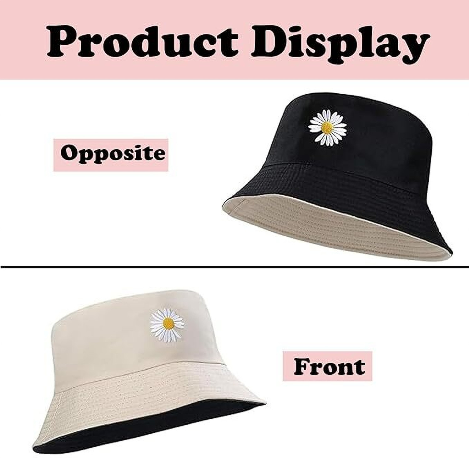 Image of LAKSHMINARAYAN SALES Reversible Summer Bucket Hat for Women Travel and Outdoor Hiking