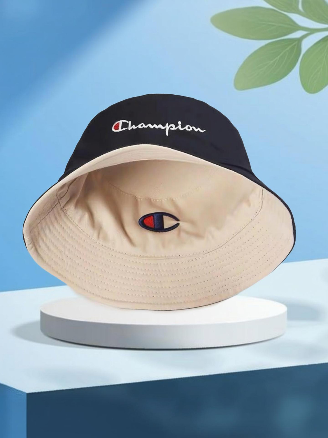 Image of Highever Trendy Unisex Embroidered foldable cotton Reversible Bucket Hat