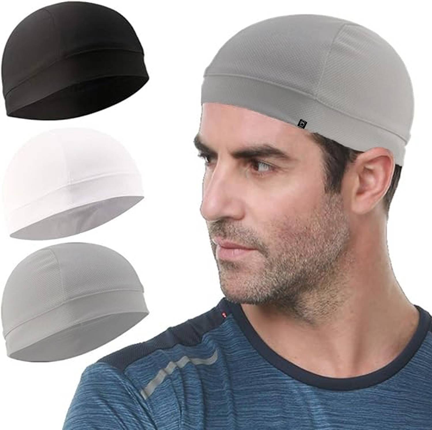Bismaadh Skull Cap Helmet Liner & Running Beanie for Men, Winter Running Hat,