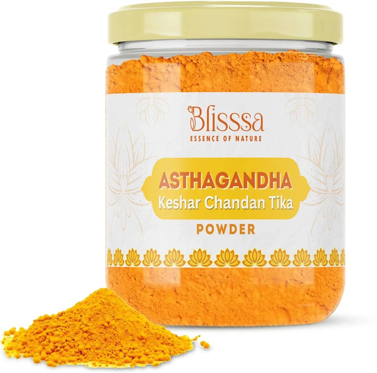 Blisssa Ashtagandha Keshar Chandan Powder for Tilak, Pooja, Mandir | Sandalwood Powder