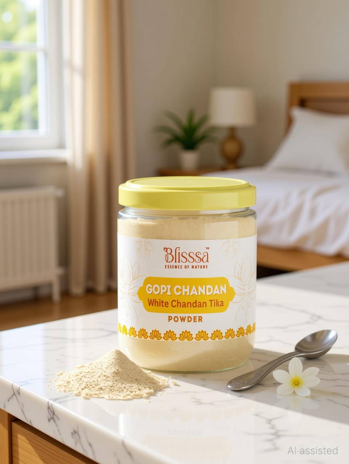 Blisssa Gopi Chandan Tilak Powder | White Chandan Powder for Tika| Sandalwood Powder