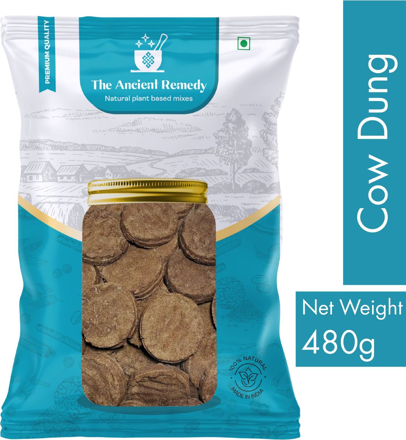 THE ANCIENT REMEDY Pure Desi Cow Dung Cakes For Hawan, Pujan & Rituals | Gobar, Kunde, Upale