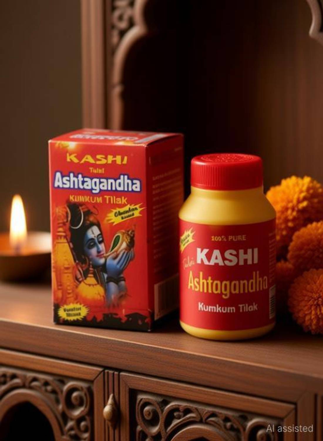 BHAKTI SHRINGAR Kashi Tulsi Ashtagandha Kumkum Tika Pure Chandan Powder 125 gram Pack of 1