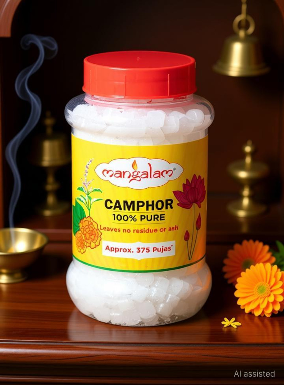 Image of MANGALAM Camphor Tablet 250g Jar - Pack of 1