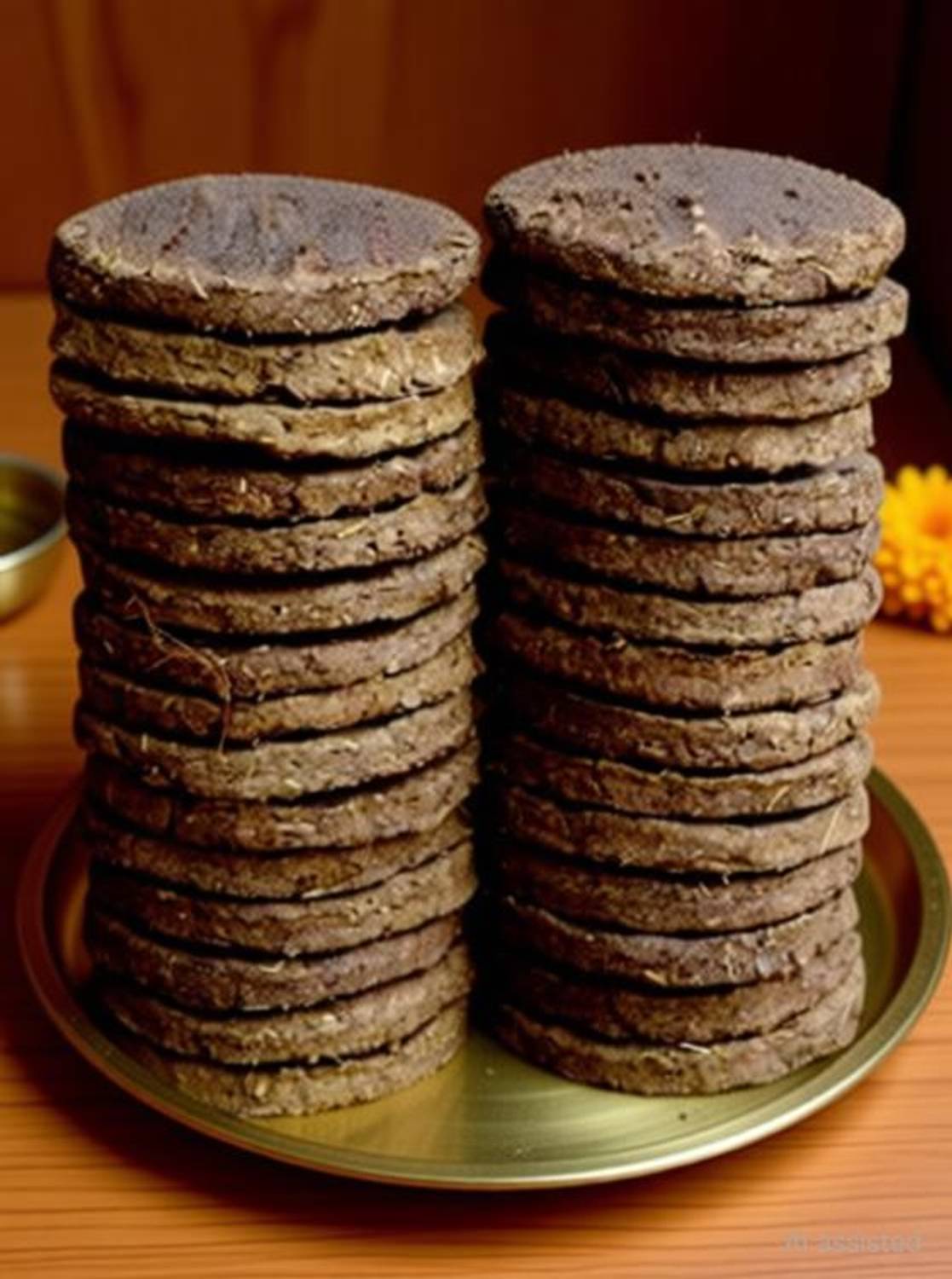 Ansh Cow Dung Cake 13cm Big Round Upla for Havan & Pooja Rituals (Pack of 20)