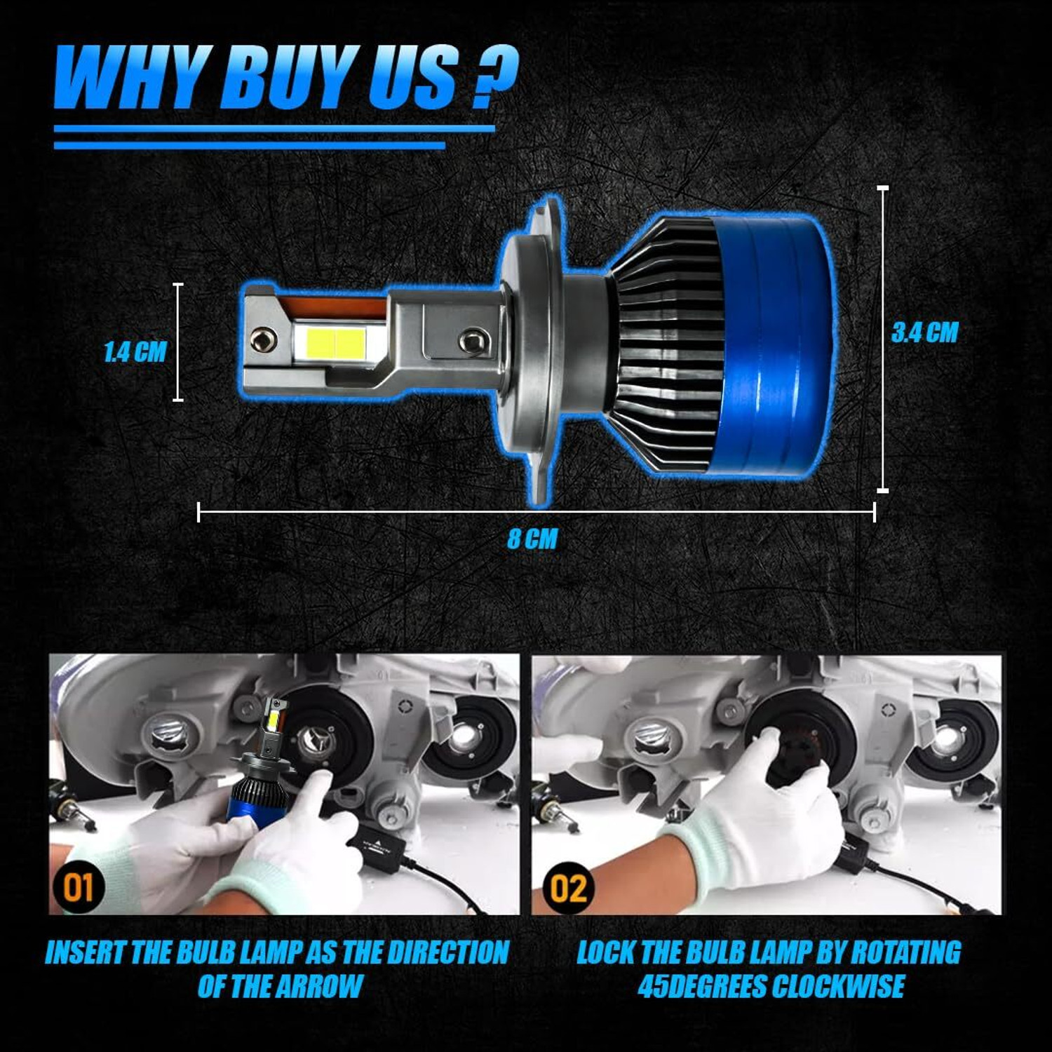 Image of Moto Genius LED Headlight for Universal For Bike