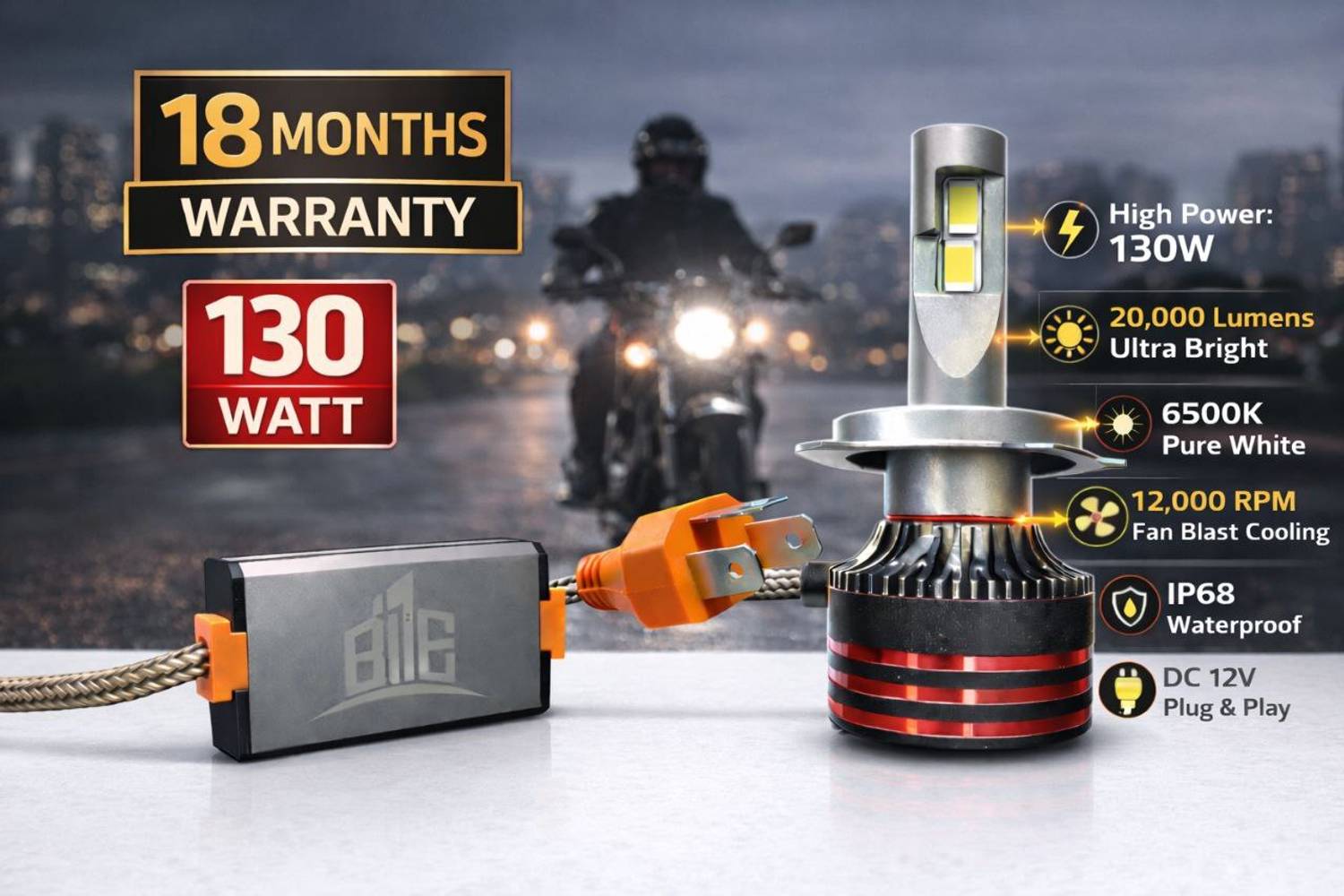 BME LED Headlight for Bike - Image 3