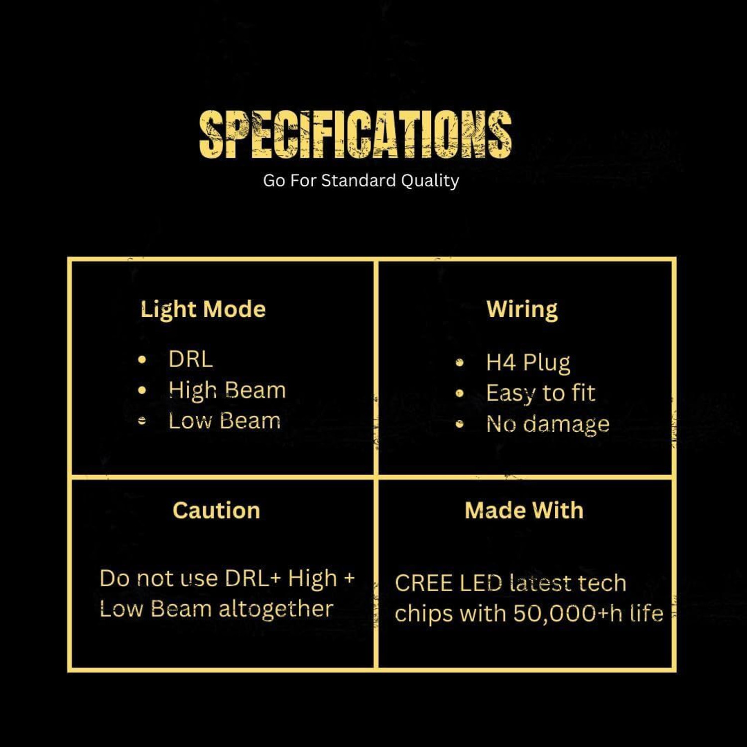 Image of NIPUN AUTO LED Headlight for Royal Enfield Bullet 350, Bullet Trials 350, Bullet Trials 500, Thar, Jeep