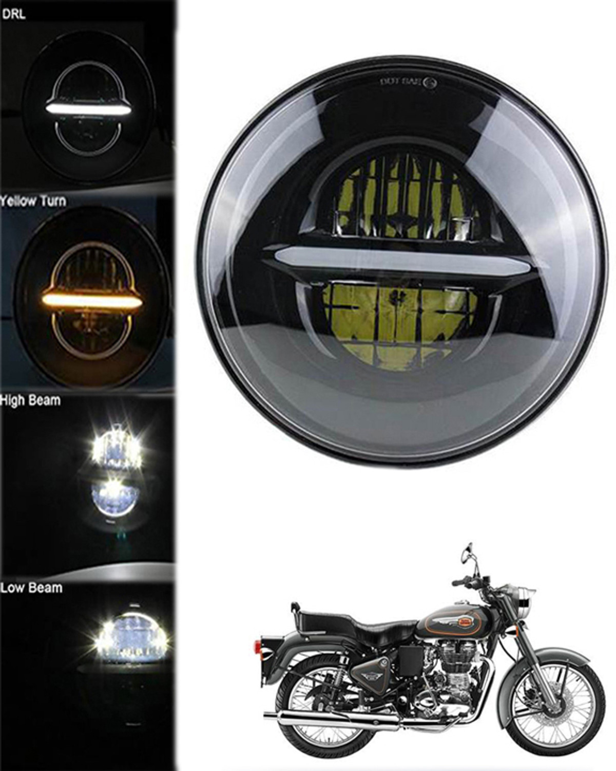 Image of MATIES LED Headlight for Royal Enfield Standard 350