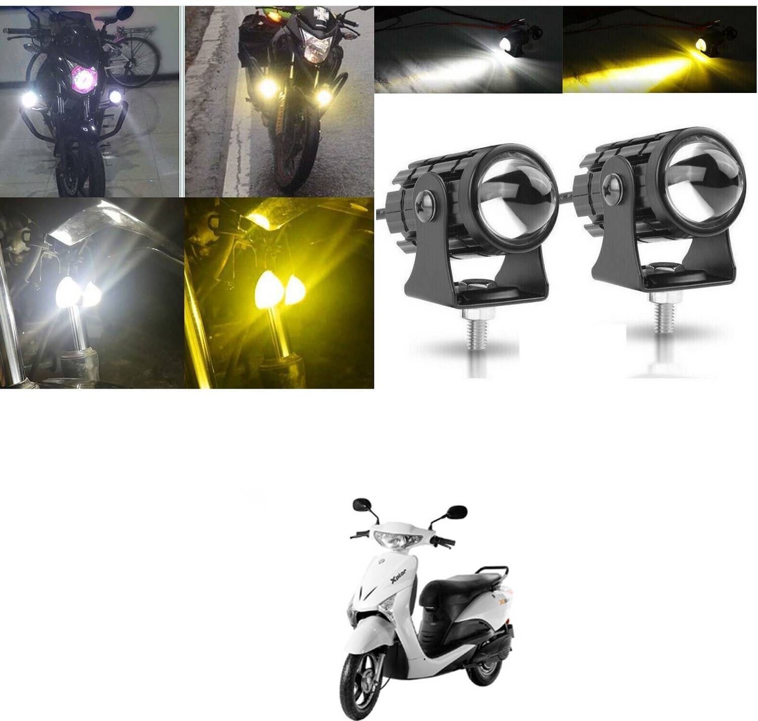 LOVMOTO Universal Led fog light Bike Headlight indicator bulb 374