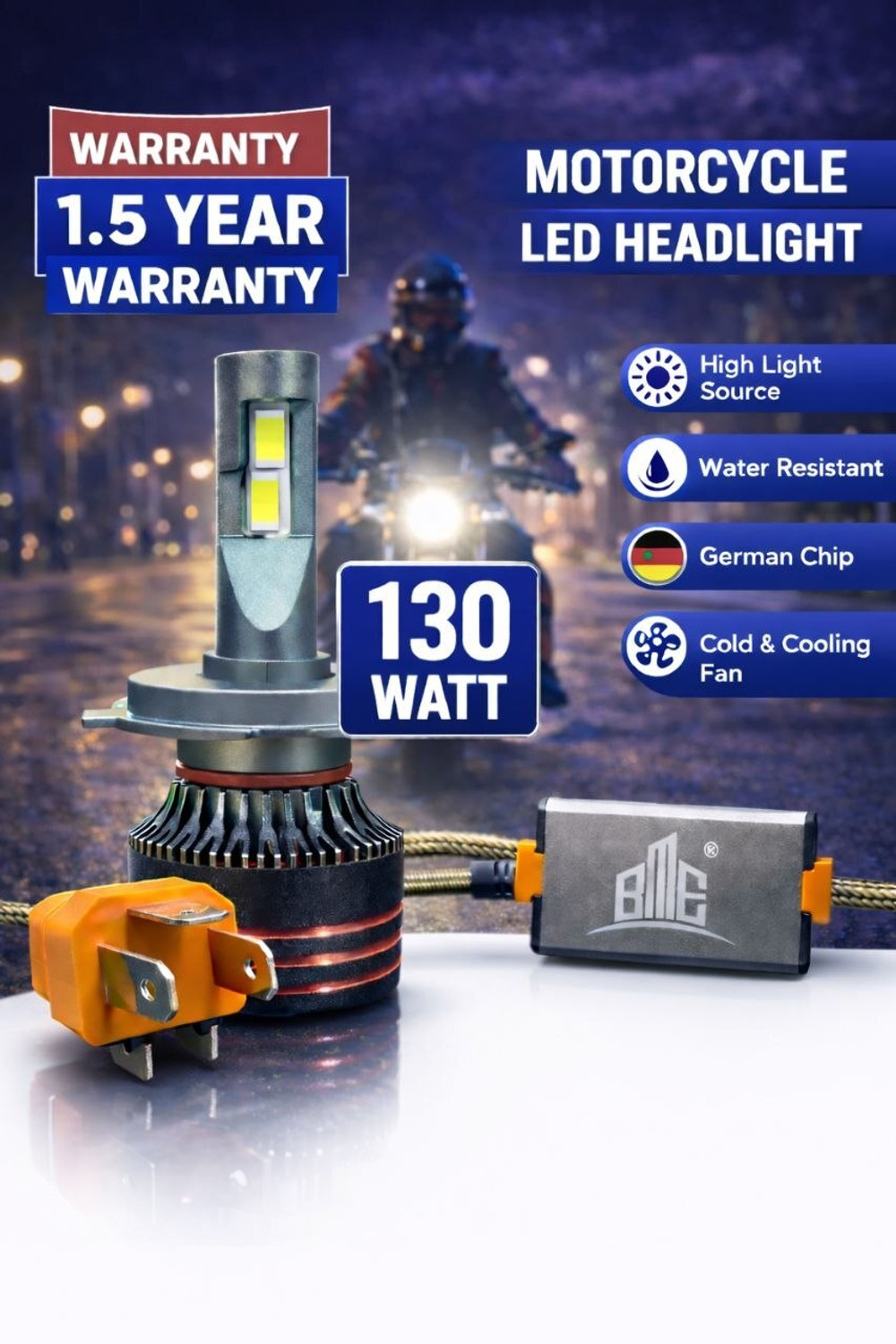 Image of BME LED Headlight for Universal For Bike