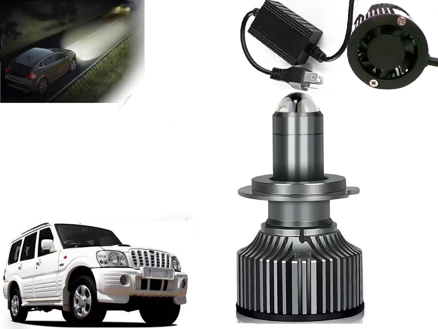 AUTO PEARL LED Headlight for Mahindra Scorpio