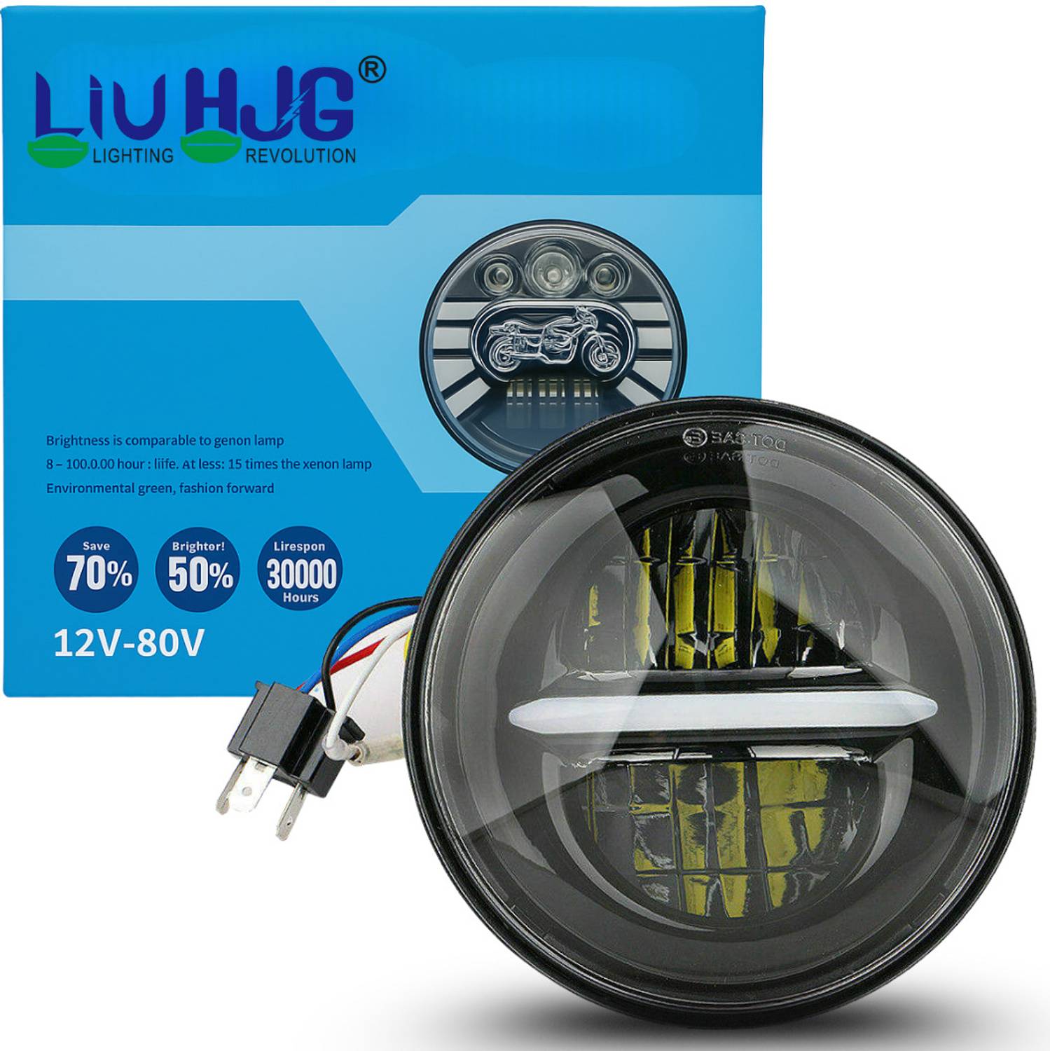 AutoPowerz LED Headlight for Universal Bike Car - Image 1