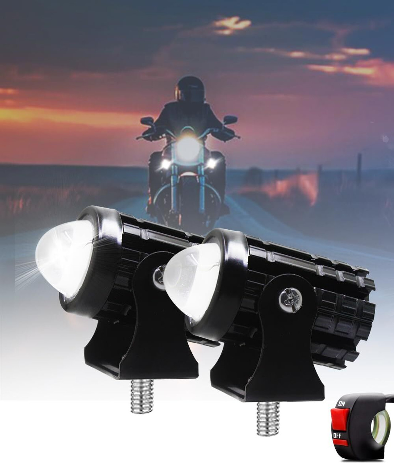 Image of ZULUSTYL LED Fog Light for Universal For Car, Universal For Bike, TVS Universal For Car, Universal For Bike, Apache RR 310, Bullet 350, Splendor