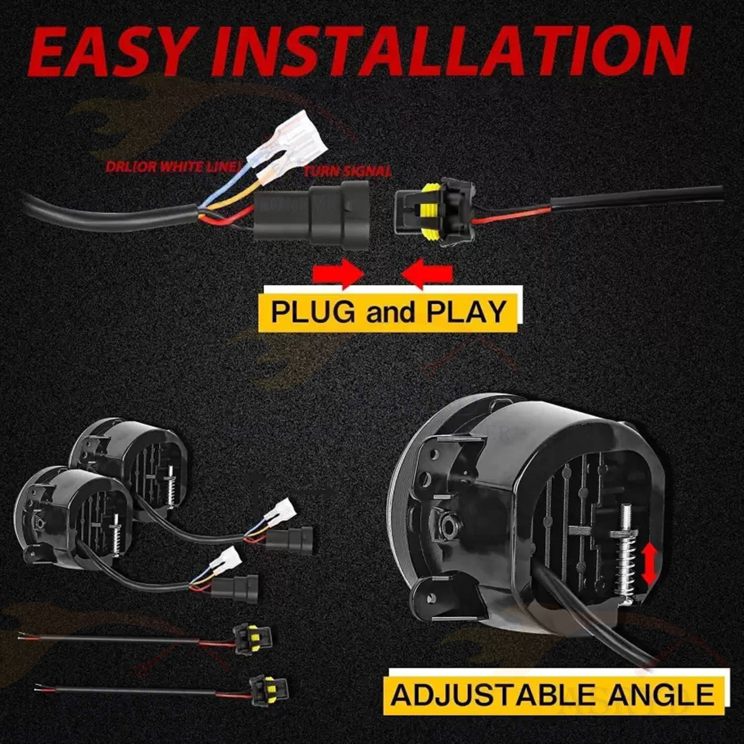 Image of ASRYD LED Fog Light for Maruti Suzuki, Honda, Toyota, Tata, Renault, Mahindra, Universal For Car Swift, Swift Dzire, Ritz, Baleno, WagonR, S-Cross, Ciaz, Celerio, Kwid, Ertiga