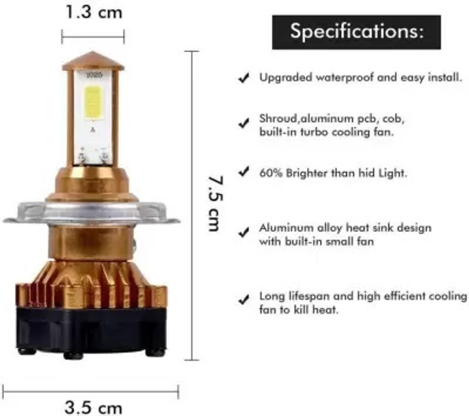 Image of FKOK LED Headlight for Bajaj Pulsar 200 NS DTS-i
