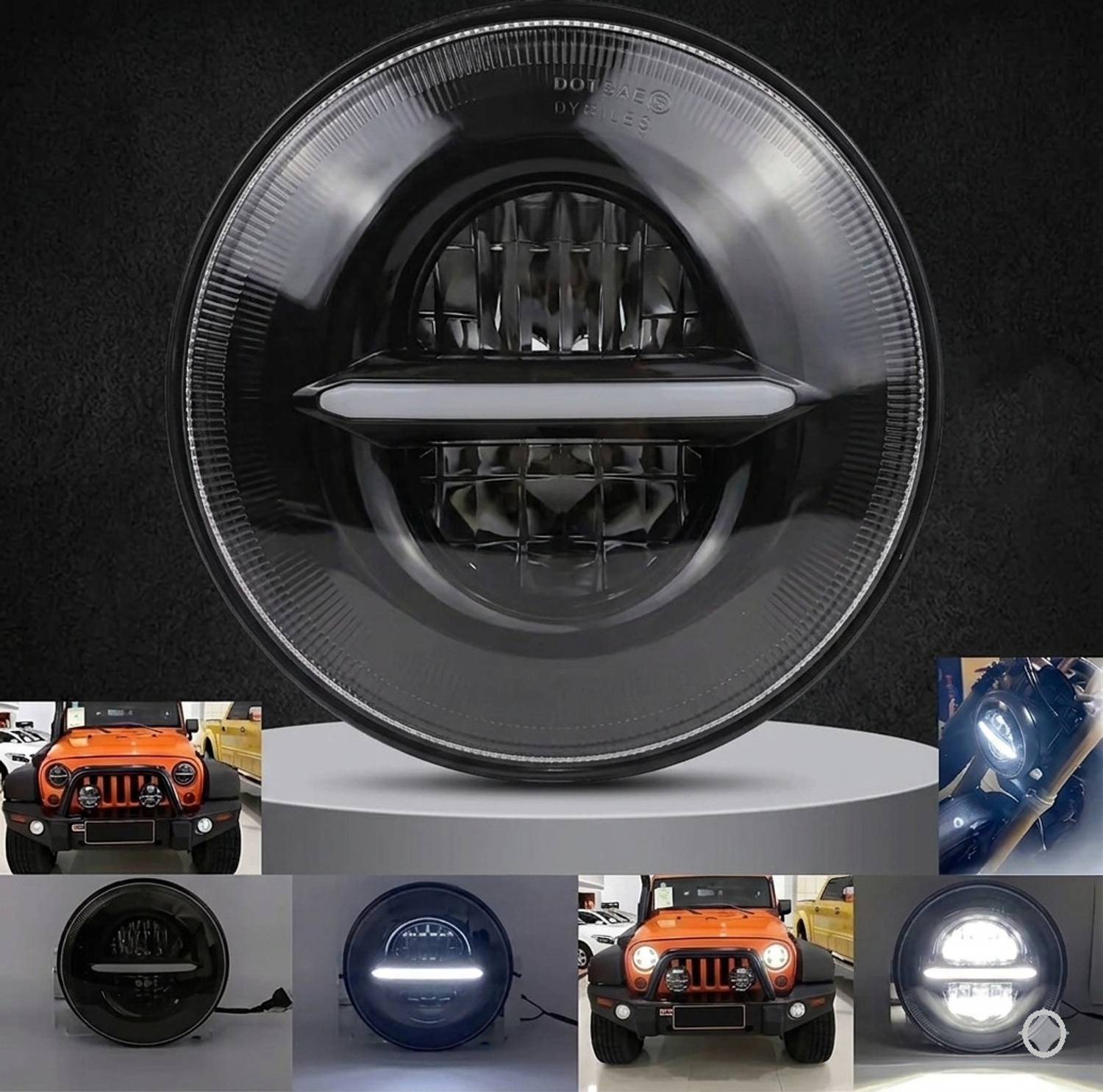 greygator LED Headlight for Royal Enfield Bullet 350 - Image 2