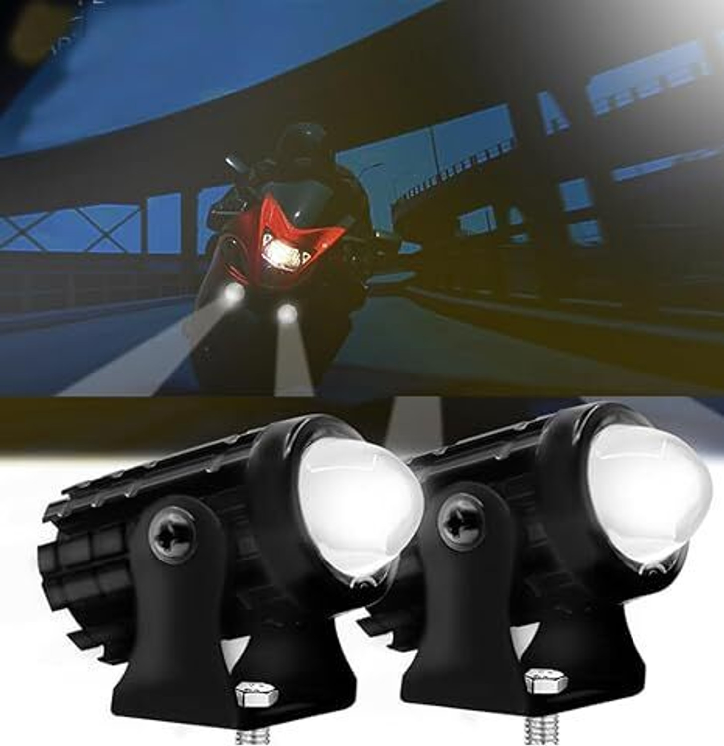 Image of ZULUSTYL LED Fog Light for Universal For Car, Universal For Bike, TVS Universal For Car, Universal For Bike, Apache RR 310, Bullet 350, Splendor