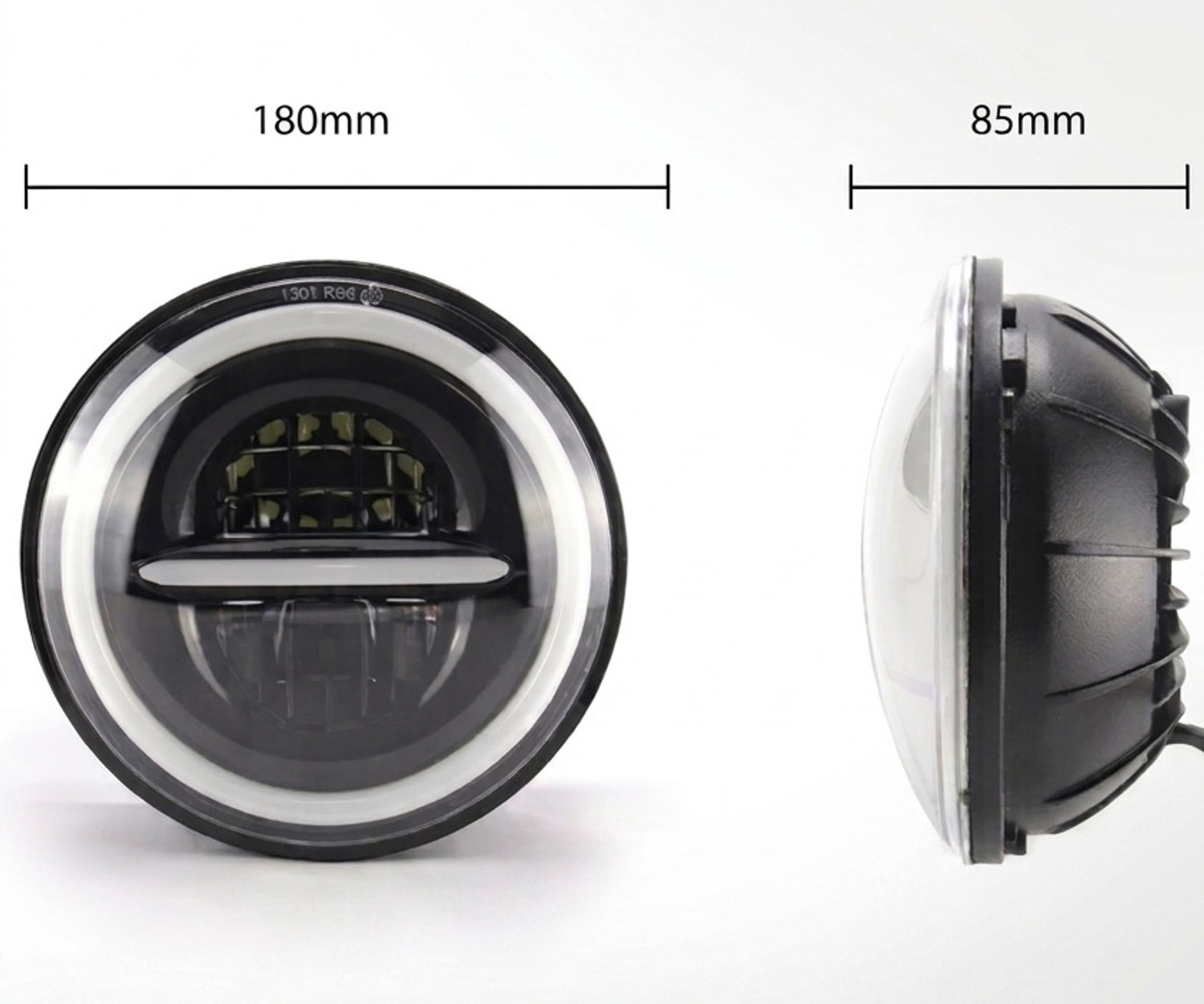 Image of victrix LED Headlight for Royal Enfield Bullet 350, Bullet Trials 350, Bullet Trials 500, Thar, Jeep
