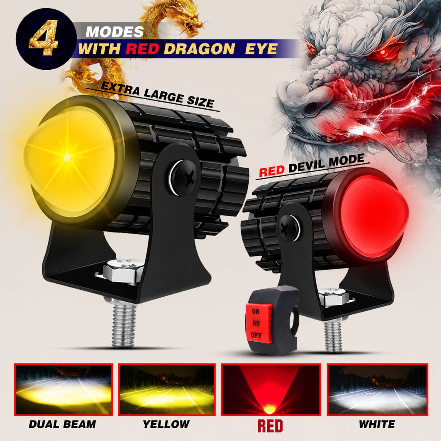 automunk LED Fog Light Universal